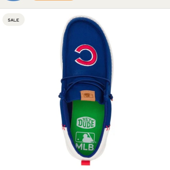 MLB Cubs Royal Blue and White Wally Funk Shoes - Picture 2 of 3